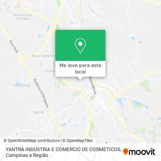 YANTRA INDUSTRIA E COMERCIO DE COSMETICOS mapa