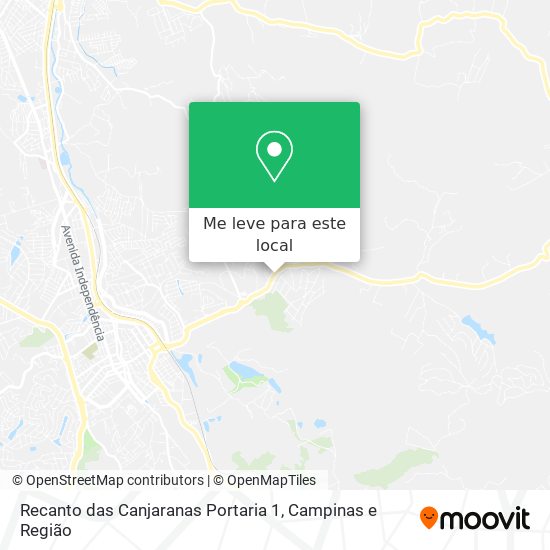 Recanto das Canjaranas Portaria 1 mapa