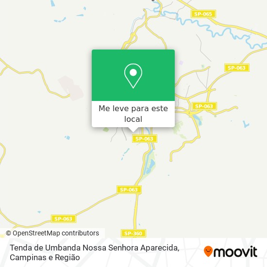 Tenda de Umbanda Nossa Senhora Aparecida mapa