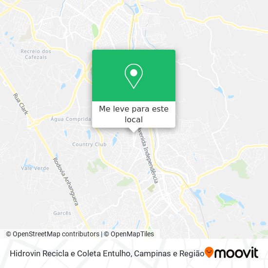 Hidrovin Recicla e Coleta Entulho mapa