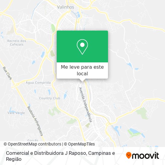 Comercial e Distribuidora J Raposo mapa