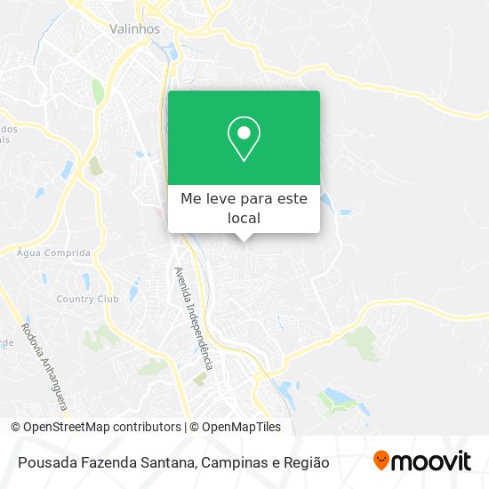 Pousada Fazenda Santana mapa