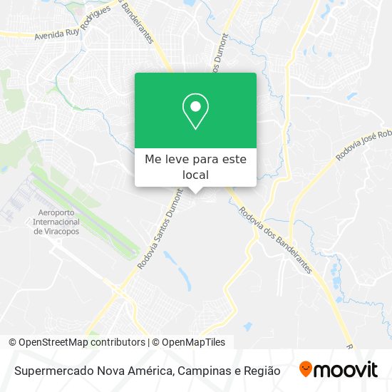 Supermercado Nova América mapa