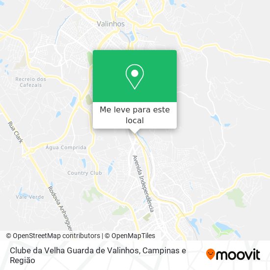 Clube da Velha Guarda de Valinhos mapa