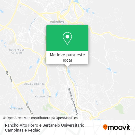 Rancho Alto Forró e Sertanejo Universitário mapa