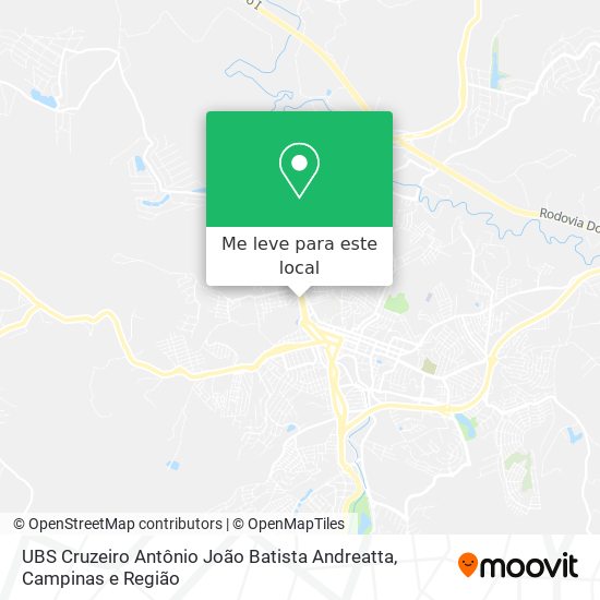 UBS Cruzeiro Antônio João Batista Andreatta mapa