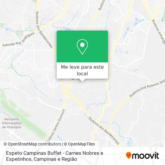 Espeto Campinas Buffet - Carnes Nobres e Espetinhos mapa
