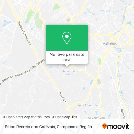 Sítios Recreio dos Cafézais mapa