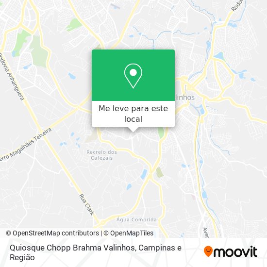 Quiosque Chopp Brahma Valinhos mapa