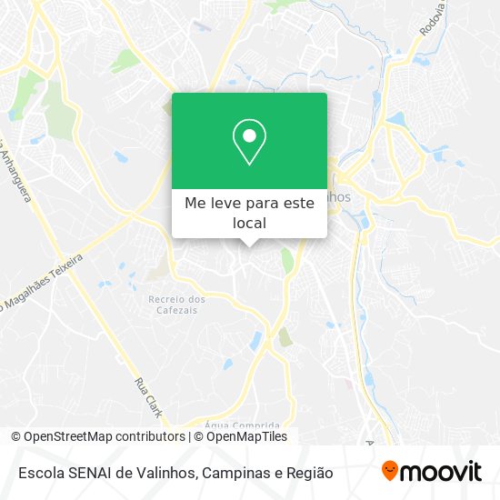Escola SENAI de Valinhos mapa