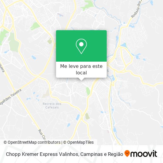 Chopp Kremer Express Valinhos mapa