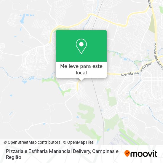 Pizzaria e Esfiharia Manancial Delivery mapa