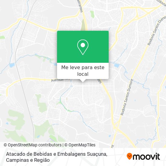 Atacado de Bebidas e Embalagens Suaçuna mapa