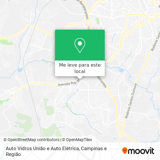 Auto Vidros União e Auto Elétrica mapa