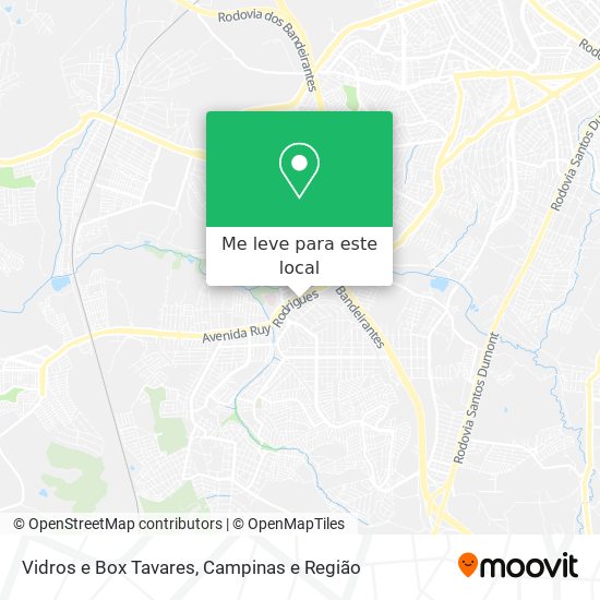 Vidros e Box Tavares mapa