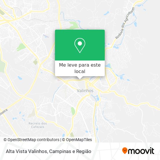 Alta Vista Valinhos mapa