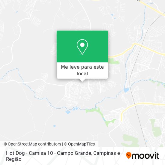 Hot Dog - Camisa 10 - Campo Grande mapa