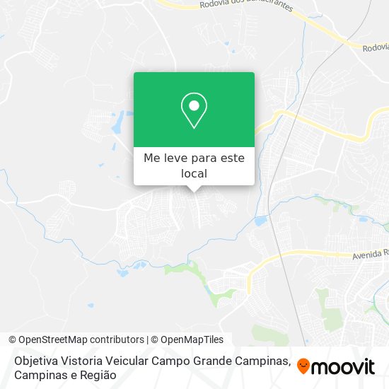 Objetiva Vistoria Veicular Campo Grande Campinas mapa