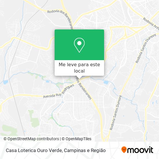 Casa Loterica Ouro Verde mapa
