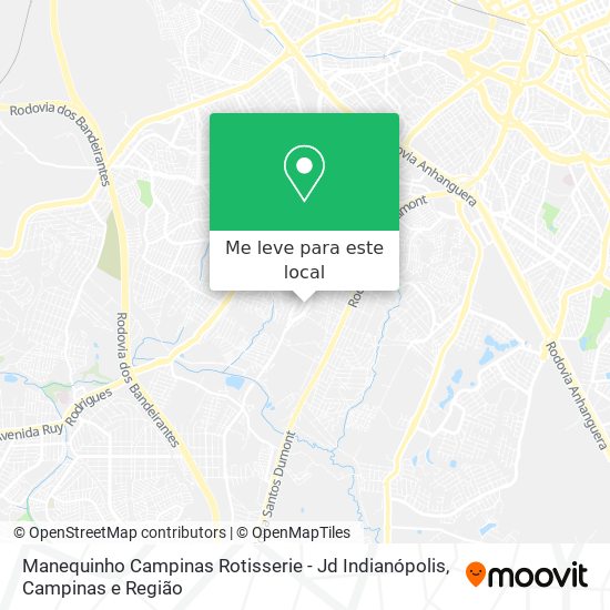 Manequinho Campinas Rotisserie - Jd Indianópolis mapa