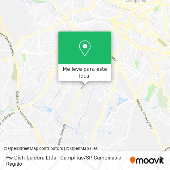 Fw Distribuidora Ltda - Campinas / SP mapa
