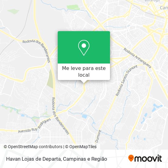 Havan Lojas de Departa mapa