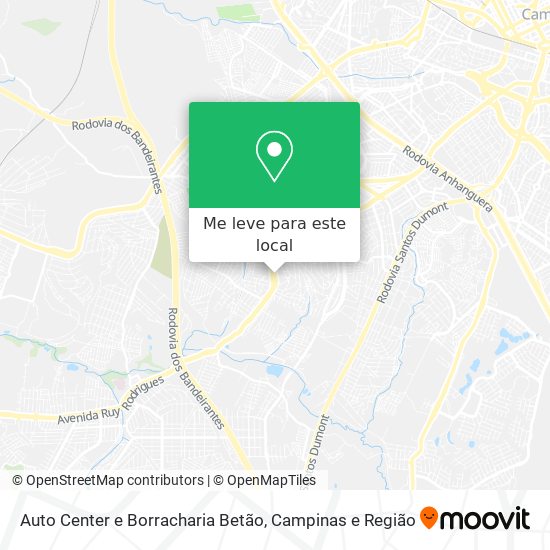 Auto Center e Borracharia Betão mapa