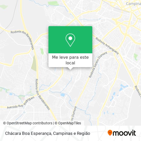 Chácara Boa Esperança mapa