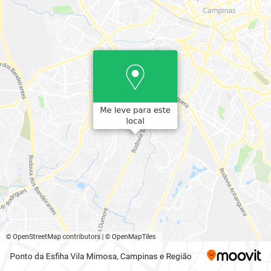 Ponto da Esfiha Vila Mimosa mapa