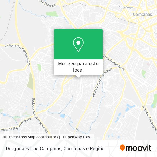 Drogaria Farias Campinas mapa