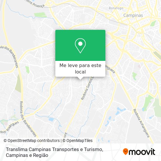 Translima Campinas Transportes e Turismo mapa