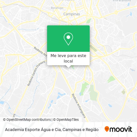 Academia Esporte Água e Cia mapa