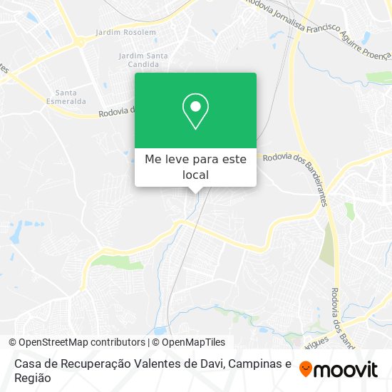 Casa de Recuperação Valentes de Davi mapa
