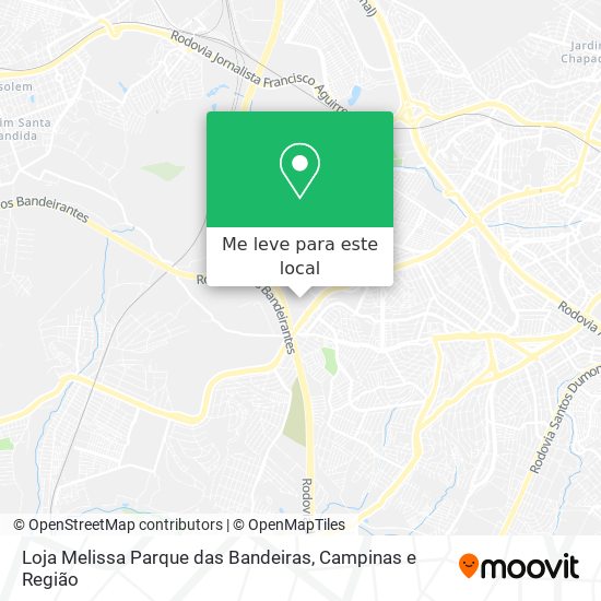 Loja Melissa Parque das Bandeiras mapa