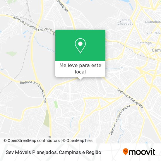 Sev Móveis Planejados mapa
