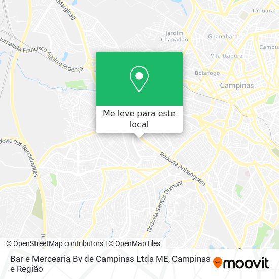 Bar e Mercearia Bv de Campinas Ltda ME mapa