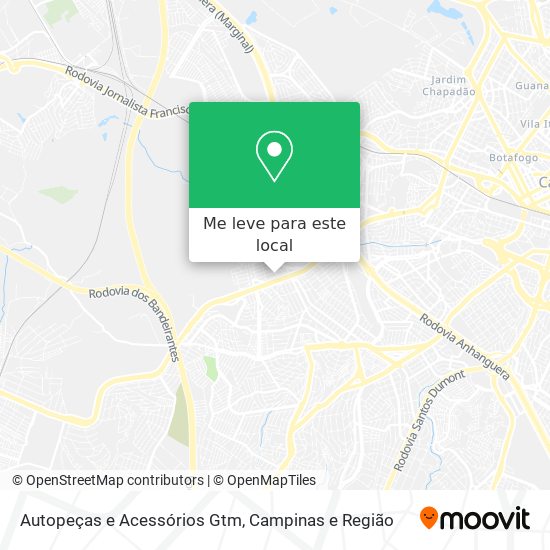 Autopeças e Acessórios Gtm mapa