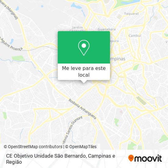 CE Objetivo Unidade São Bernardo mapa