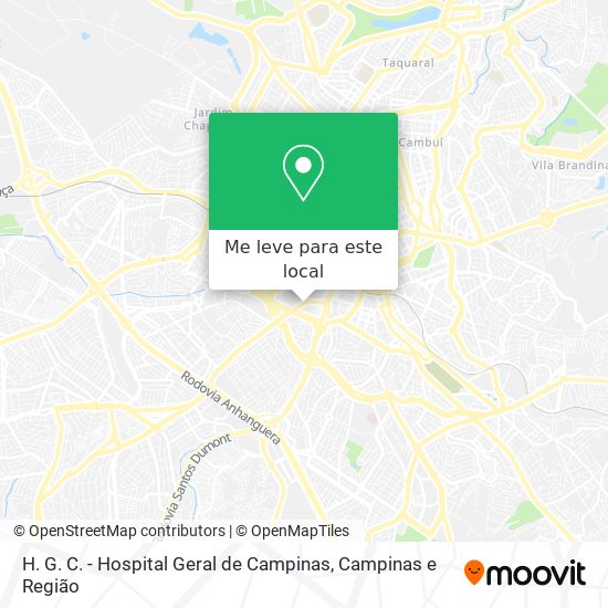 H. G. C. - Hospital Geral de Campinas mapa