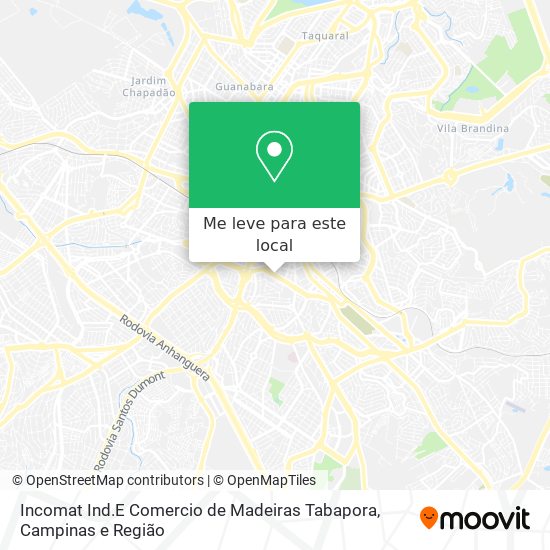 Incomat Ind.E Comercio de Madeiras Tabapora mapa