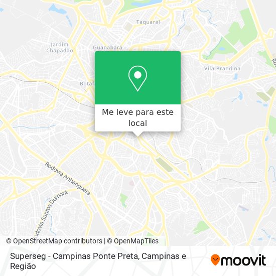 Superseg - Campinas Ponte Preta mapa