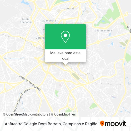 Anfiteatro Colégio Dom Barreto mapa