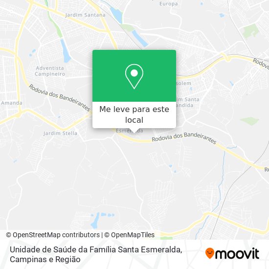 Unidade de Saúde da Família Santa Esmeralda mapa