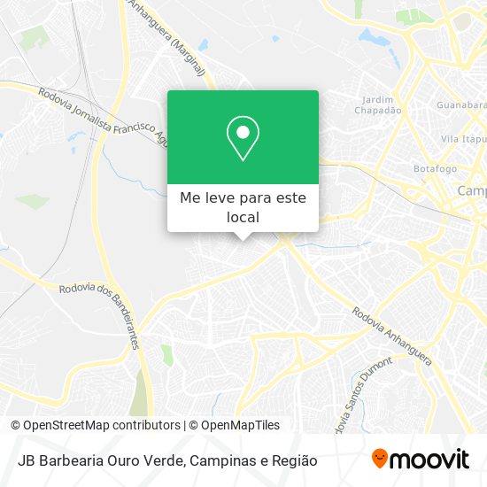 JB Barbearia Ouro Verde mapa
