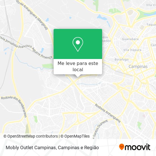 Mobly Outlet Campinas mapa