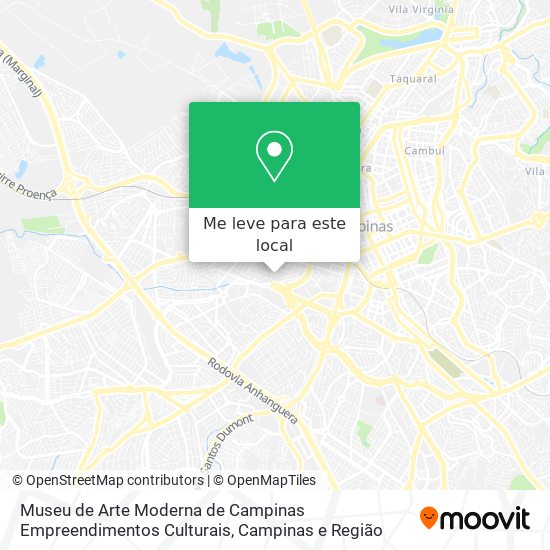 Museu de Arte Moderna de Campinas Empreendimentos Culturais mapa