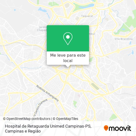 Hospital de Retaguarda Unimed Campinas-PS mapa