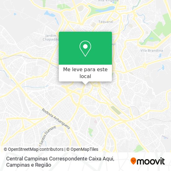 Central Campinas Correspondente Caixa Aqui mapa