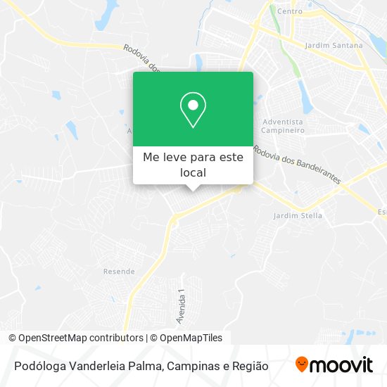 Podóloga Vanderleia Palma mapa