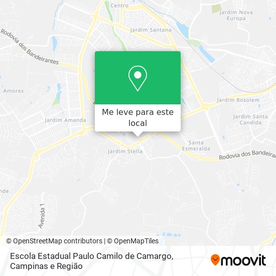 Escola Estadual Paulo Camilo de Camargo mapa